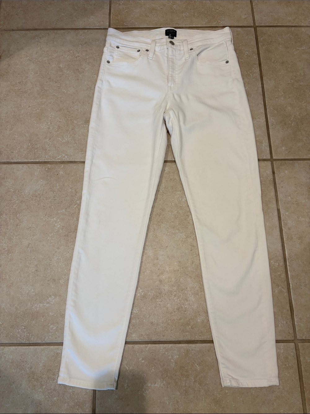 J. Crew White High-Rise Skinny Jeans waist 30